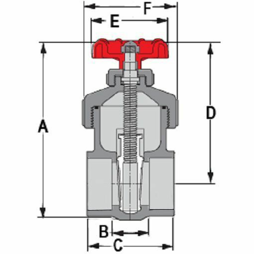 40mm SPEARS GATE VALVE Aquarium Plumbing